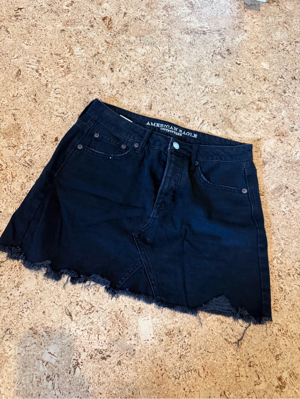 American Eagle Outfitters Black Denim Mini Skirt